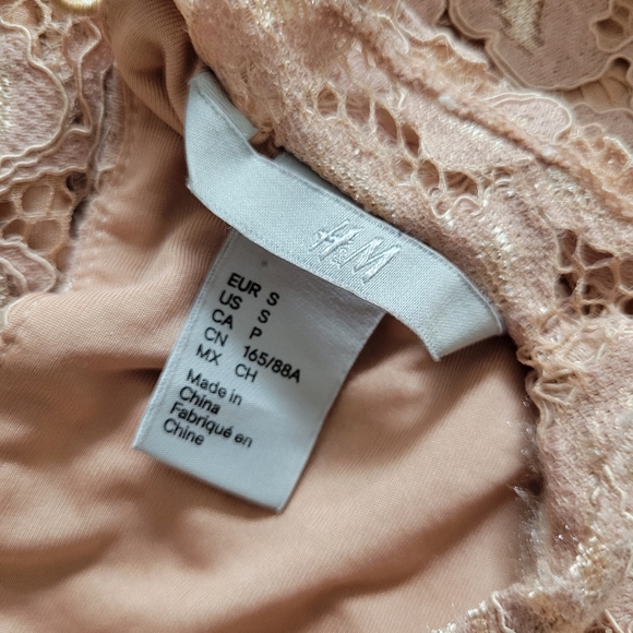 H&M pastel rose lace top victorian high neck - Picture 8 of 8